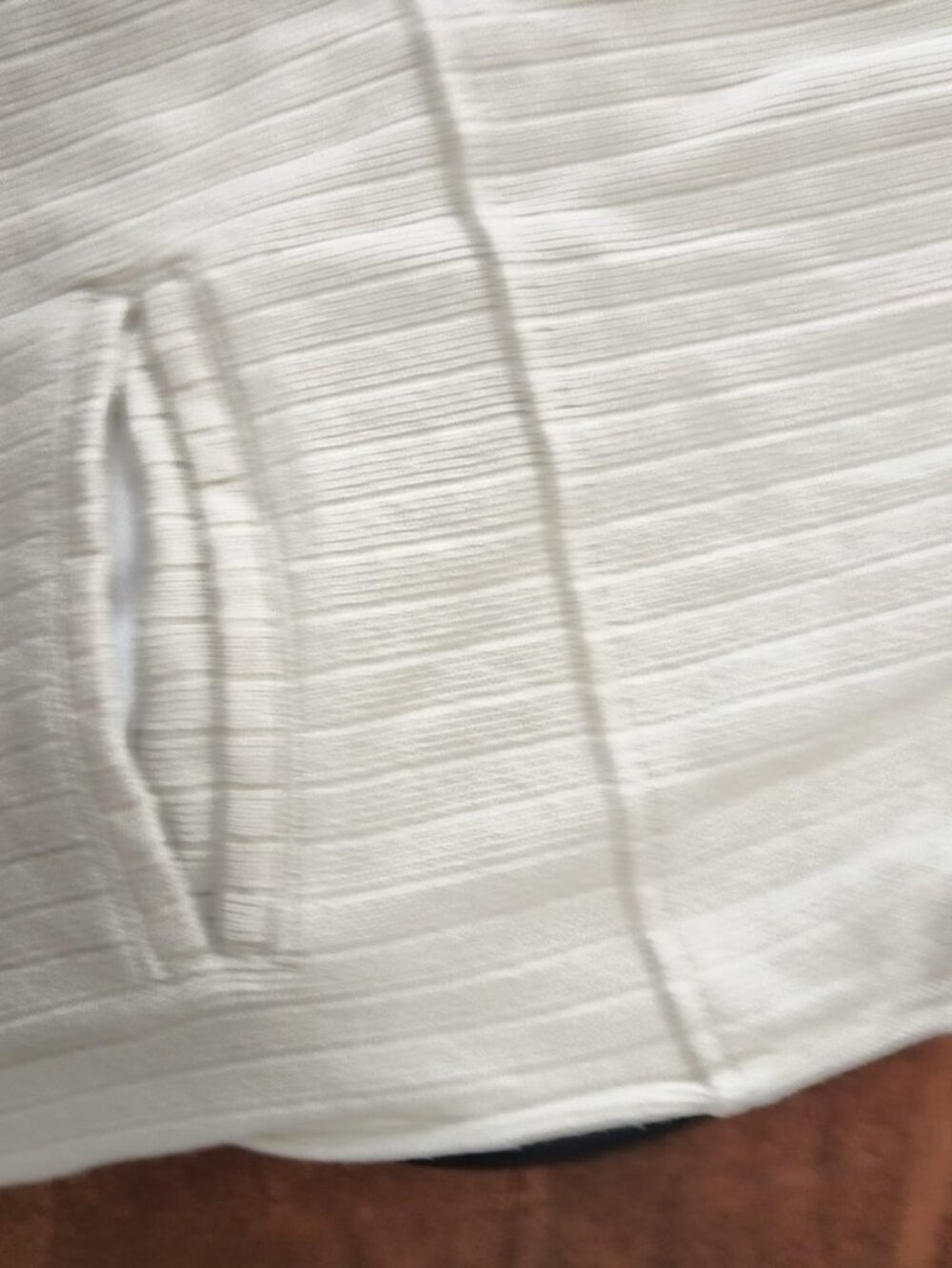 Noy's Classic Ribbed Cotton Jumpsuit, Cream/Off-White, Size S Made in Canada - Picture 12 of 14